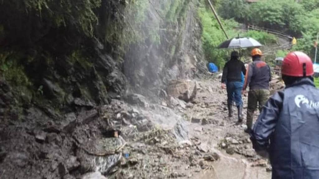 Landslide at Gaurikund