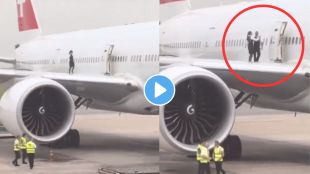 crew member on aero plane wing