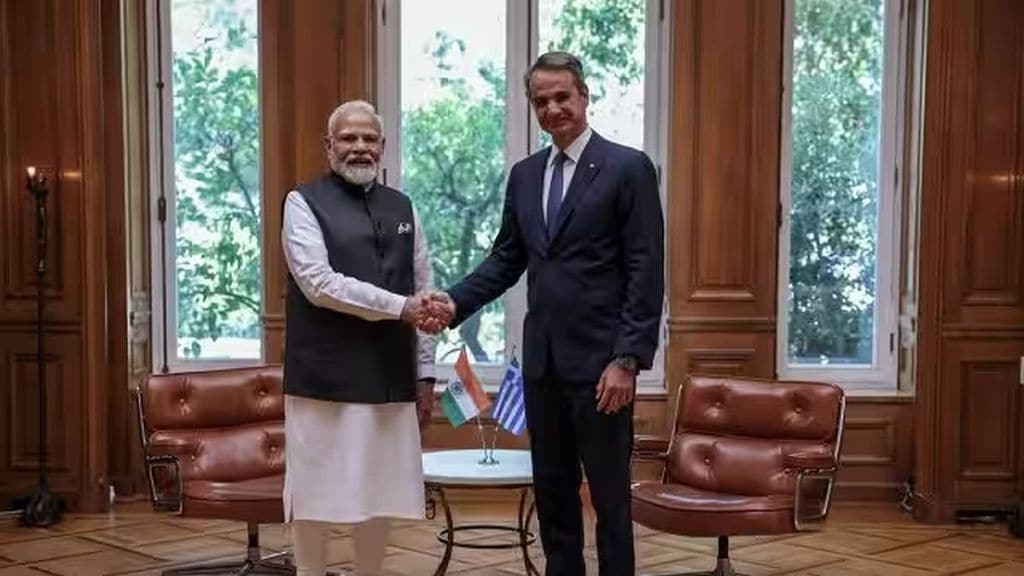 Kyriakos Mitsotakis narendra modi reuters Kyriakos Mitsotakis narendra modi reuters