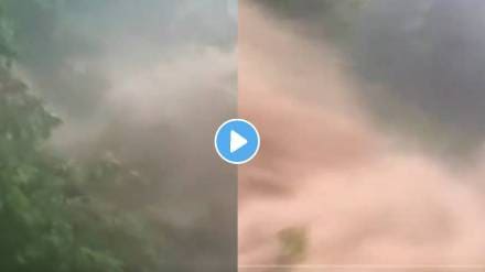 Himachal Pradesh | Water flow of Giri River increases after a cloudburst in Sirmour
