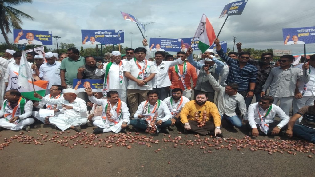 NCP, protest, onion farmers, export duty on onion, nashik pune highway, traffic jam, central government