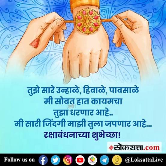 Raksha Bandhan 2023 Marathi wishes for Brother and Sister WhatsApp Status Instagram HD Images Funny GIFs Happy Siblings