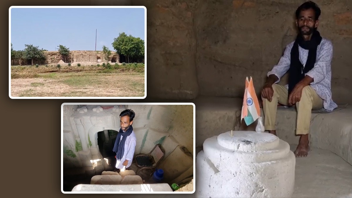 man builds two storey underground house in uttarpradesh new