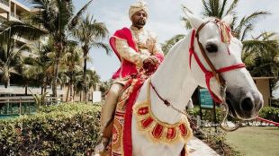 why groom come sitting on female white horse in hindu wedding
