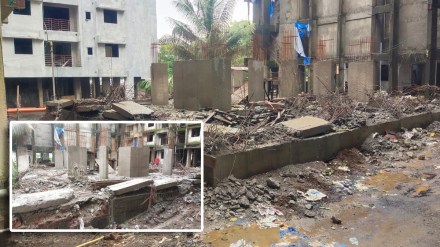 Action taken against illegal constructions in Kumbharkhanpada area of Ulhas Bay in Dombivli Action taken against illegal constructions in Kumbharkhanpada area of Ulhas Bay in Dombivli
