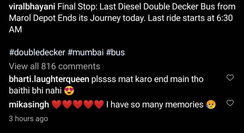 Double decker Bus comments