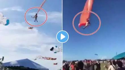 Littele girl fly with kite in the air shocking video viral on social media trending news Littele girl fly with kite in the air shocking video viral on social media trending news