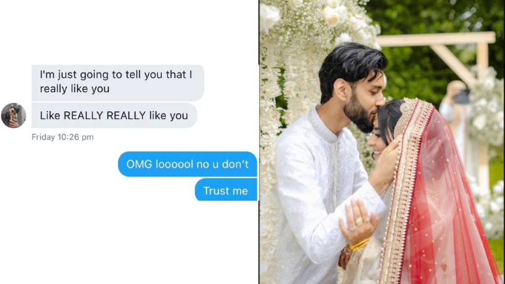 The girl responded to the man's Direct msg and eventually the couple got married The girl responded to the man's Direct msg and eventually the couple got married