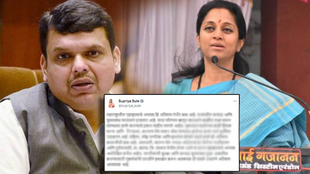 Supriya SUle on devendra Fadnavis
