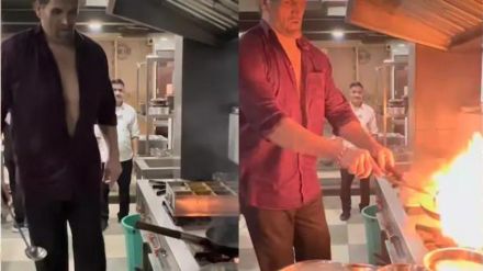 When The Great Khali cooks the video is going viral When The Great Khali cooks the video is going viral
