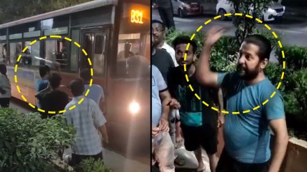 navi mumbai, Car driver, abuses, NMMT bus, sword navi mumbai, Car driver, abuses, NMMT bus, sword