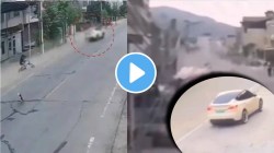 टेस्ला कारचा स्पीड झाला आउट ऑफ कंट्रोल, पुढच्या क्षणी घडला थरकाप उडवणारा अपघात, पाहा Video