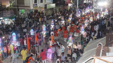 doctors ganesh visarjan in wardha, abhimat university ganesh visarjan in wardha, savangicha raja ganesh visarjan in wardha