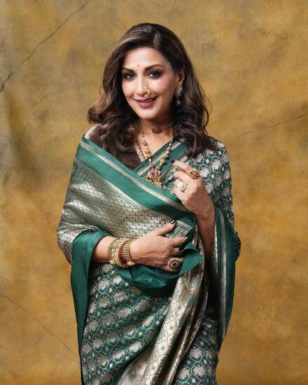 Sonali Bendre in Silk Saree