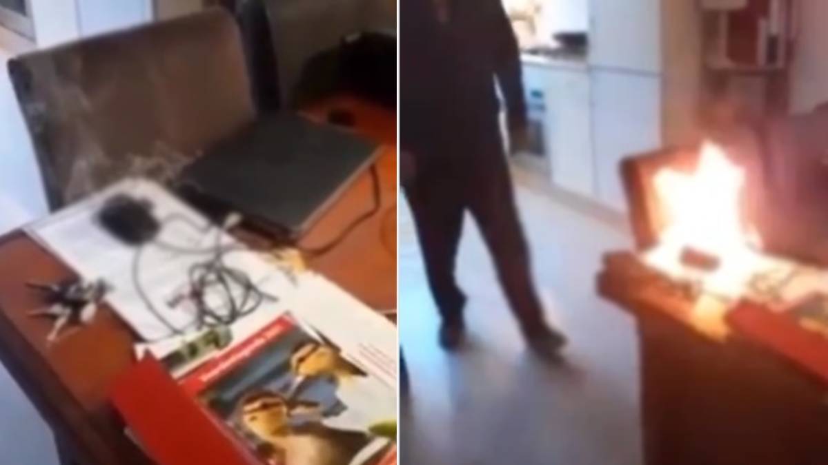 Laptop Explote lithium battrey explode while laptop was charging never do this mistake ...