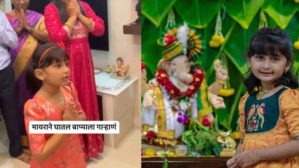 actor myra vaikul pray to ganpati bappa