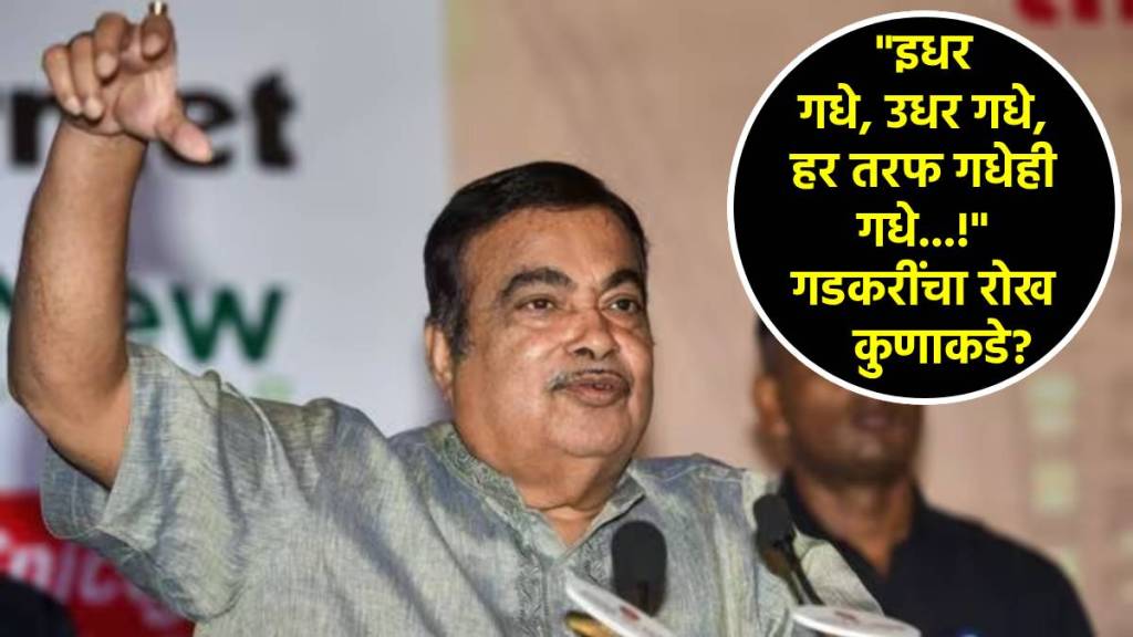 nitin gadkari idhar gadhe udhar gadhe