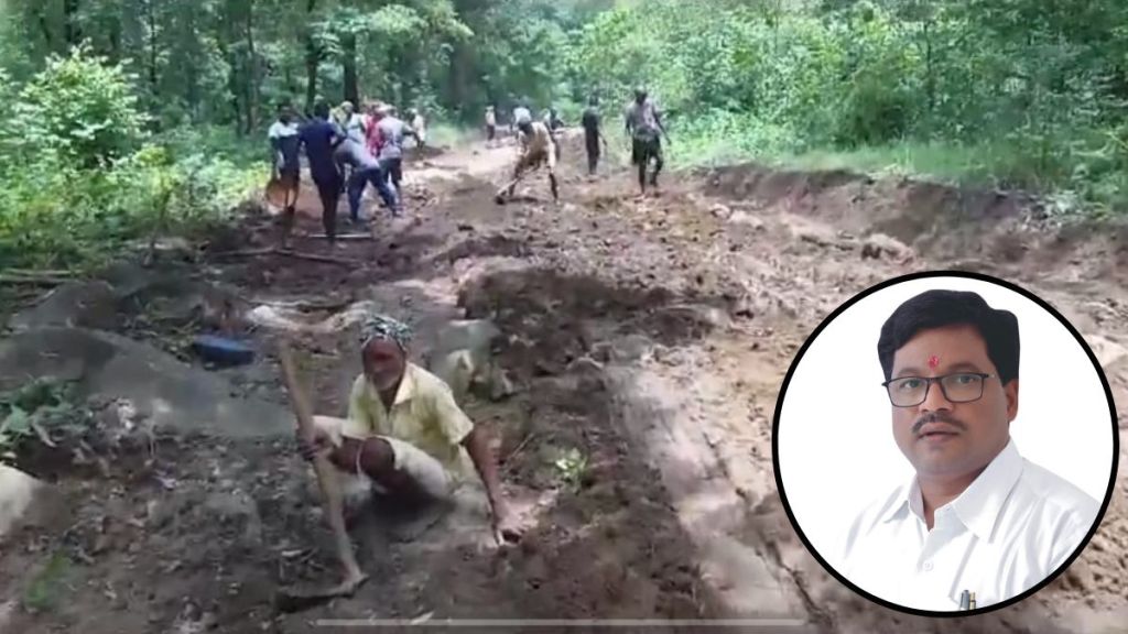 road built by villagers road built by villagers