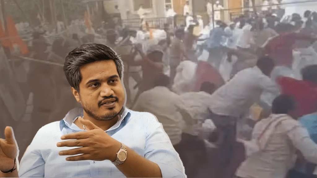 who ordered lathimar Jalna question Rohit Pawar