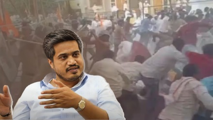 who ordered lathimar Jalna question Rohit Pawar