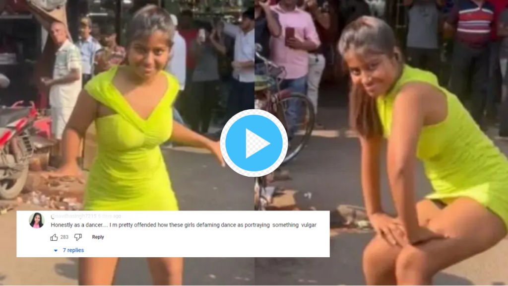 Girl Wearing Green Dress In Market Dance Video People Troll Her Calling Shameless And Vulgar Dancers React On The Video