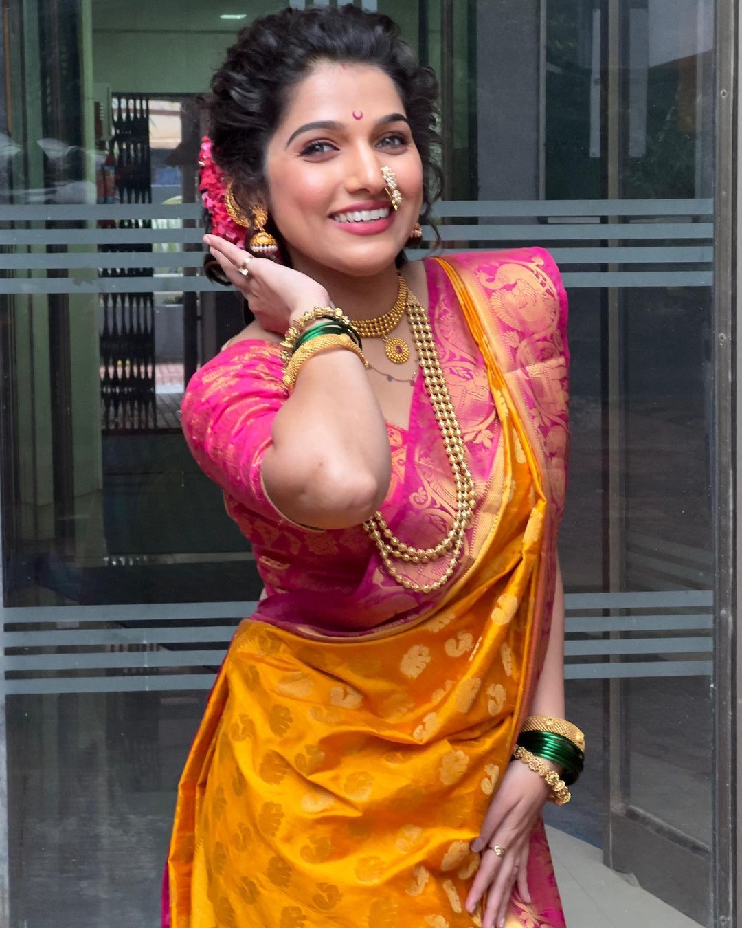 Jahnavi Killekar Nauvari Saree Look