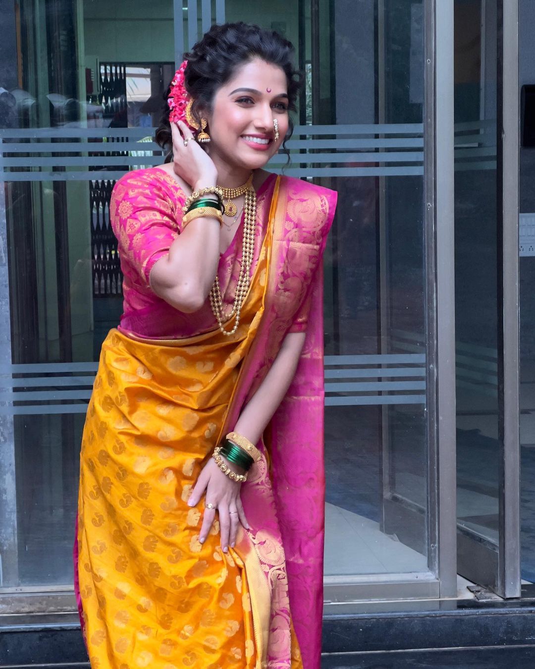 Jahnavi Killekar Nauvari Saree Look