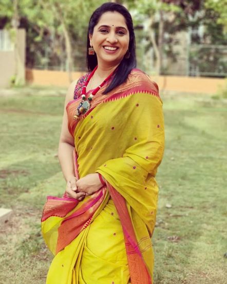 Madhurani Gokhale Prabhulkar Yellow Saree