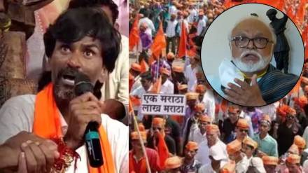 Manoj Jarange Patil and Chhagan Bhujbal Manoj Jarange Patil and Chhagan Bhujbal