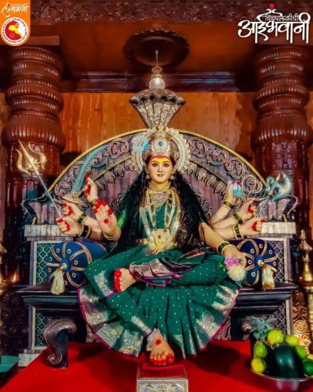 Navratri Actress Peacock Green Saree
