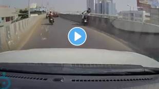 Accident cctv live video of accident surfaced in surat drivers life saved because of helmet