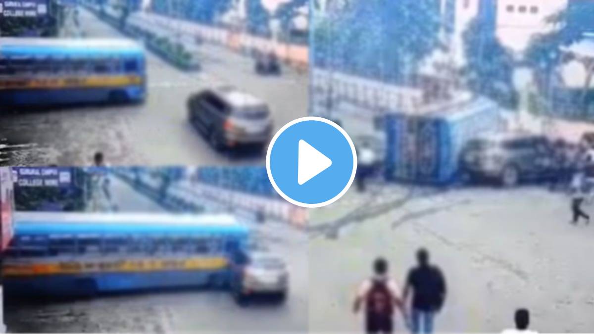 suv collides with speeding bus after jumping red light in kolkata ...