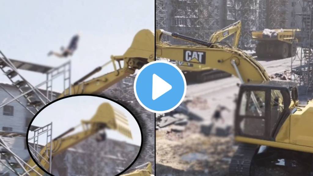 man jumped without support very dangerous sight was seen video goes viral