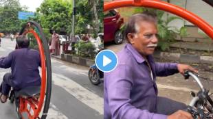 Man has been spotted riding a unique bike on the streets of Surat