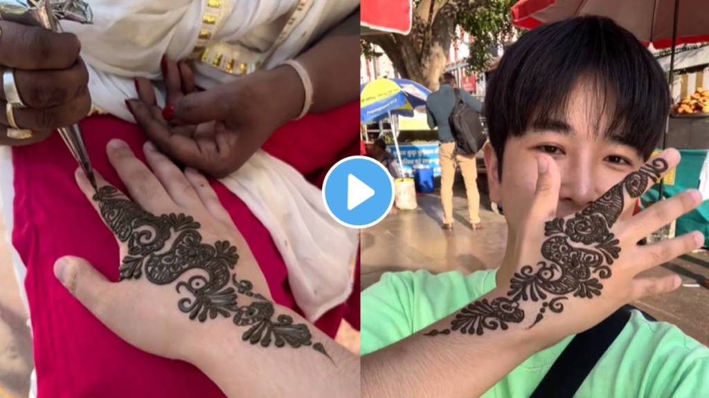 South Korea man come to India and shared his experience of mehendi