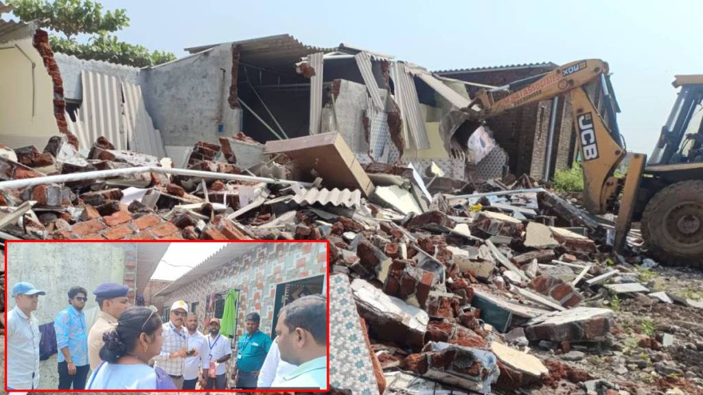 houses near Nandivali Lake demolished