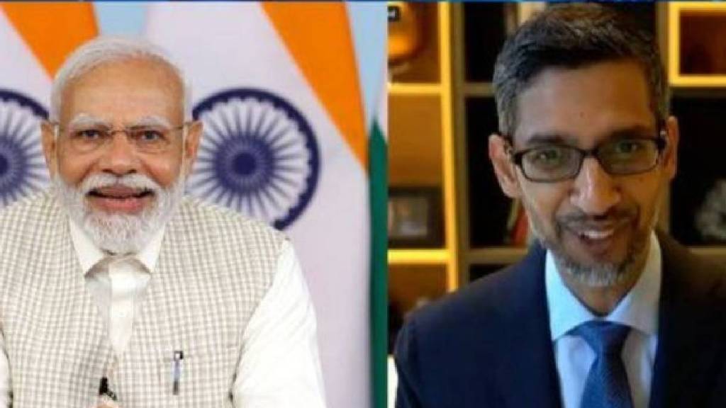 Narendra Modi and Sundar Pichai