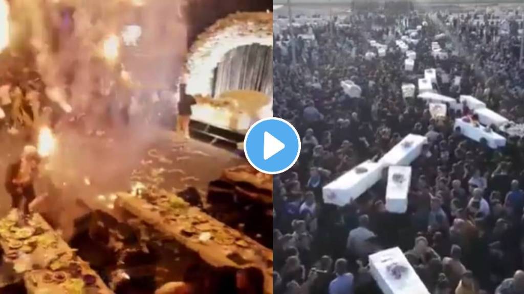 Fire In Wedding Hall During Newlyweds Dancing 100 People Lost Life Many Injured Iraqi Middle East Video