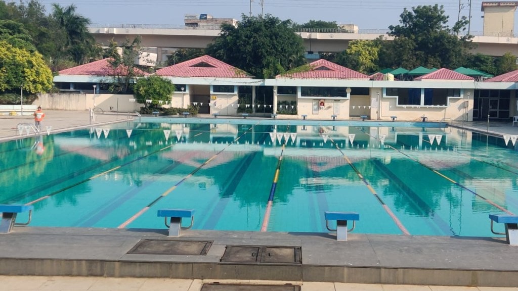 The swimming pool of the Nagpur improvement project in Ambazari area has been re opened Nagpur