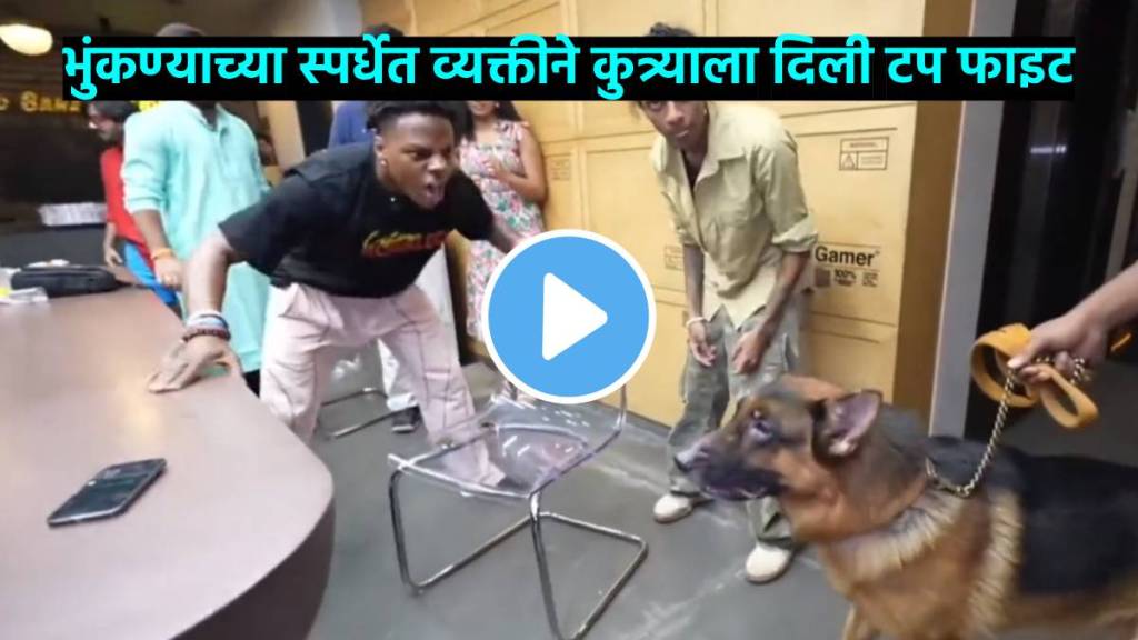 even the dog accepted defeat from this person seeing the barking competition people react