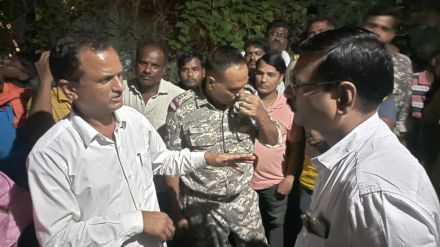 affected farmers of Ambuja came down from the tower