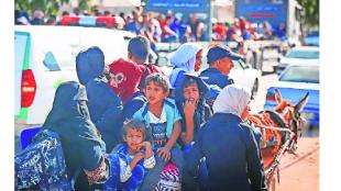 Thousands of Palestinian civilians migrated south in fear of Gaza City