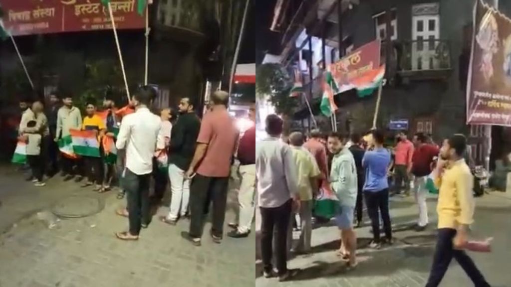 lathicharged by the police on cheering youths
