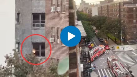 weird news hindi man call fire brigade after spotting fire in building viral video