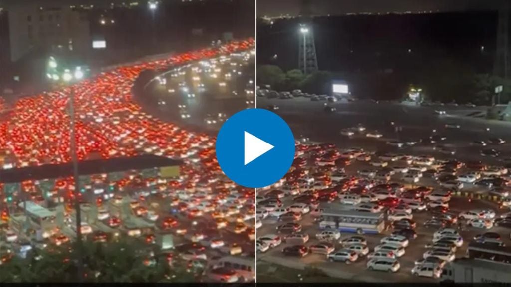 man shares video of gurugram traffic jam people Compairs it withbengaluru traffic