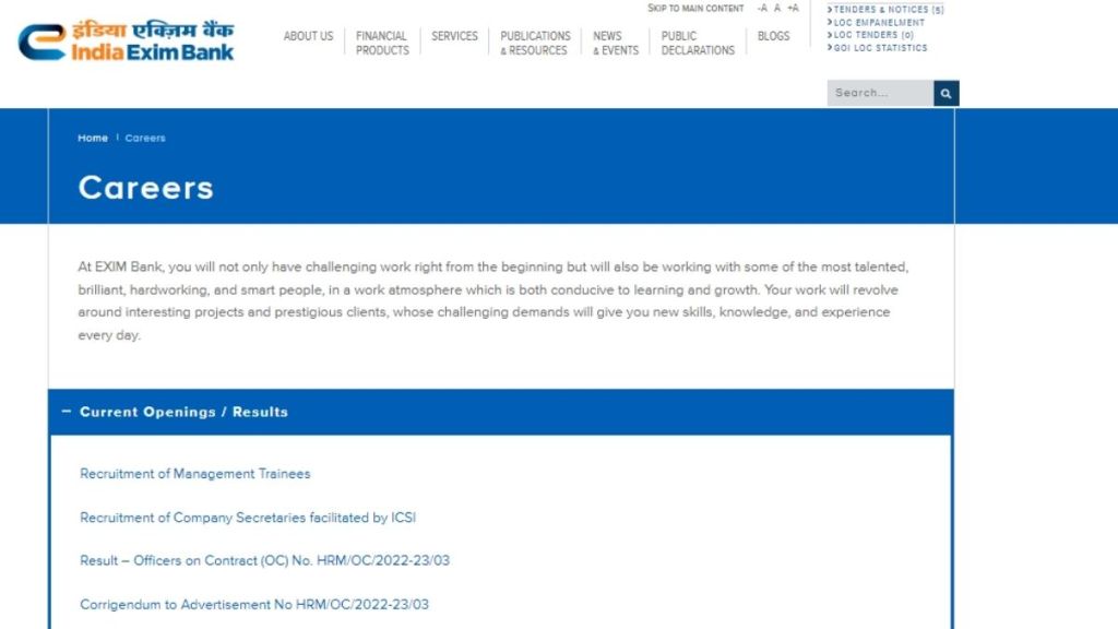 India Exim Bank MT Recruitment 2023