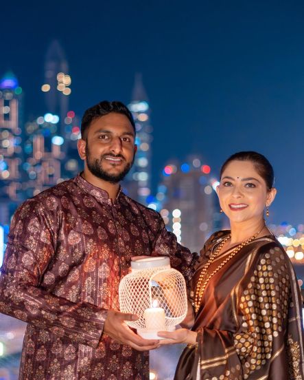 Marathi Celebrity Abroad Diwali Celebration Photos