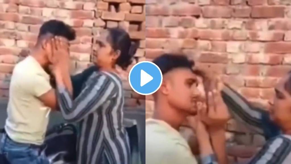 Guy and a Lady on Road over this guy misbehaved with that lady on middle of the road video goes viral