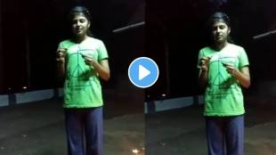 The girl burst the firecracker in her hand and what happened next watch the viral video once