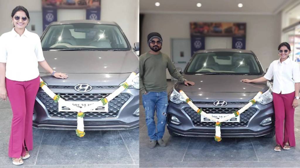 Sahkutumb Sahaparivar fame actress komal kumbhar bought new car Sahkutumb Sahaparivar fame actress komal kumbhar bought new car